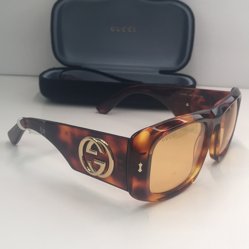 💯- New Authentic Gucci™ GG1251S 002 56 - Havana Sunglasses